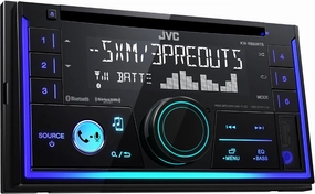 JVC KWR930BT Car Stereo - Double Din, Bluetooth, CD,MP3/USB AM/FM Radio, Multi Color Illumination