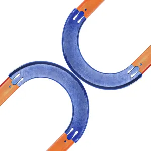 K TOMOTO [2 Pack] 180 Degree Banked Turn Compatible with Hot Wheels, Racetrack Connector for Hotwheels Curved Track Replacement, Endless Creative Layouts, No Tools Required