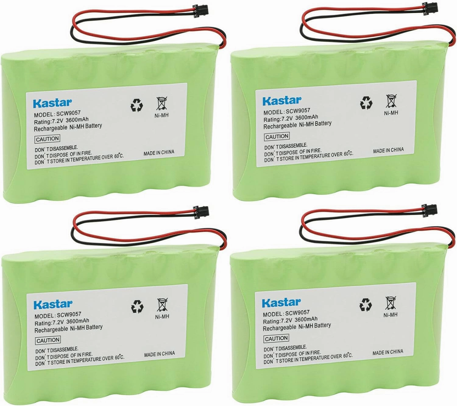 Kastar 4-Pack Battery Replacement for ADT 17000145 17000152 Impassa Wireless Alarm Systems, DSC 6PH-H-4/3A3600-S-D22 DSC Impassa SCW9055 SCW9057 BH7236-SS Self-Contained 2-Way Wireless Security System
