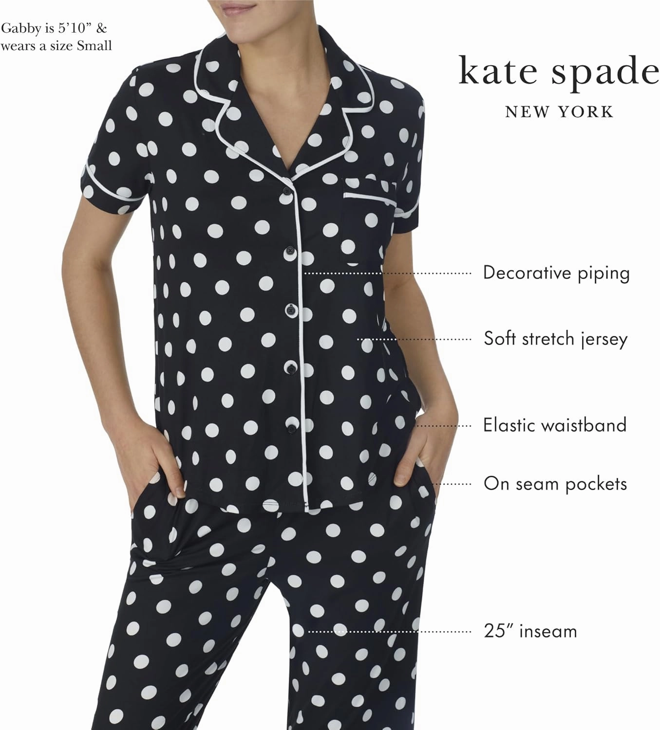 kate spade new york Short Women's Cropped Pant PJ Set