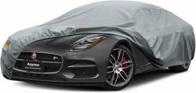 Kayme Heavy Duty Car Cover Waterproof All Weather, Full Exterior Covers Sun Rain UV Protection. Universal Fit Audi A3, Acura RSX, Nissan Versa/350Z/370Z, Porsche 718 Cayman, Jaguar F-Type Etc.