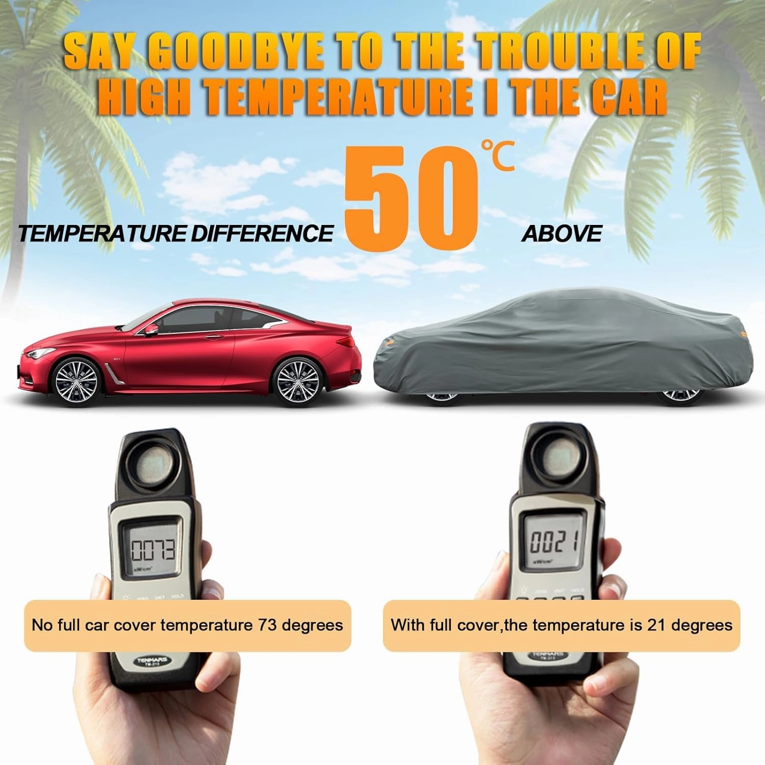 Kayme Heavy Duty Car Cover Waterproof All Weather, Full Exterior Covers Sun Rain UV Protection. Universal Fit Audi A3, Acura RSX, Nissan Versa/350Z/370Z, Porsche 718 Cayman, Jaguar F-Type Etc.