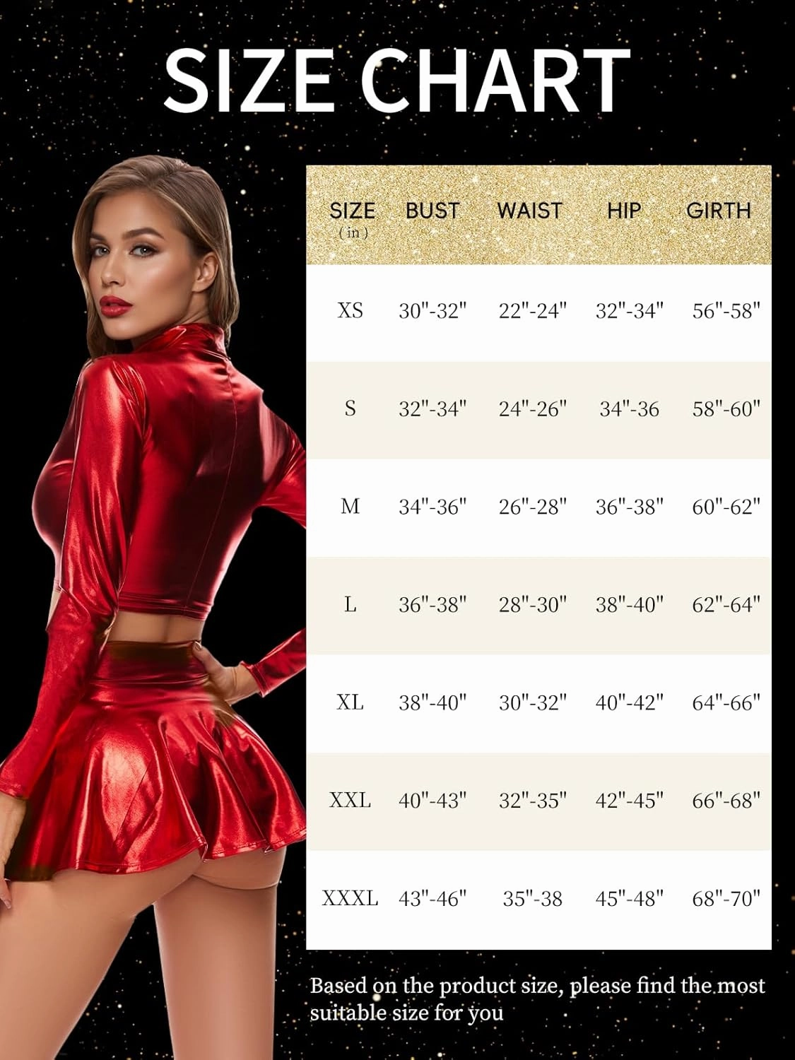 Kepblom Women's Metallic Crop Top Long Sleeve Mock Neck Turtleneck Holographic Zip Up Blouses