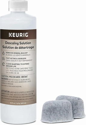 Keurig Care Kit Includes Descaling Solution & Water Filter Cartridges, Compatible Classic/1.0 & 2.0 K-Cup Pod Coffee Makers, 3 Count