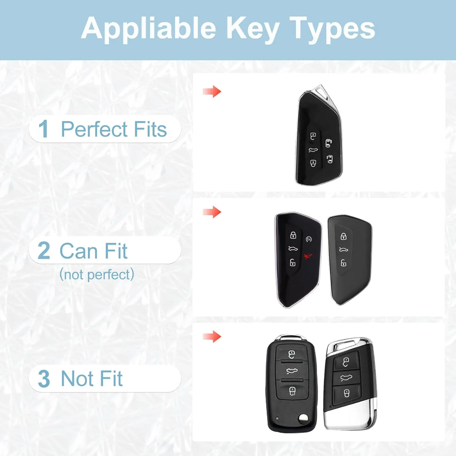 Key Fob Cover for VW Golf 8 ID4 Seat Leon MK 4 Skoda Octavia Smart Key TPU Keys Case Shell Protector with Keychain Lanyard Women Cute