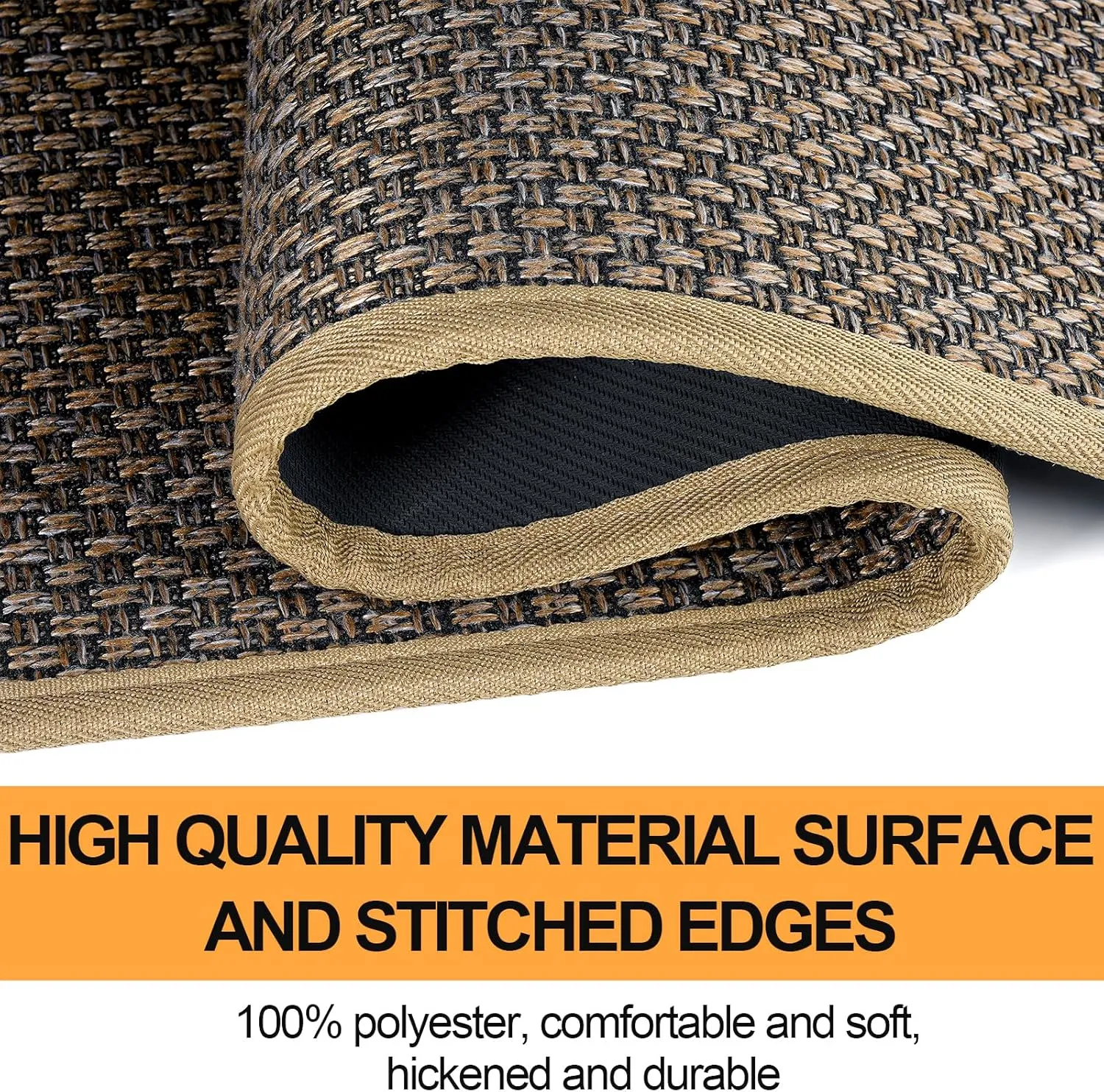 Kitchen Mat Set of 2 PCS, Cushioned Non Slip Rugs for Kitchen Floor, Absorbent Runner Comfort Standing Mats Washable for Kitchen, Office, Home (Brown, 17.3"x47" 17.3"x30")