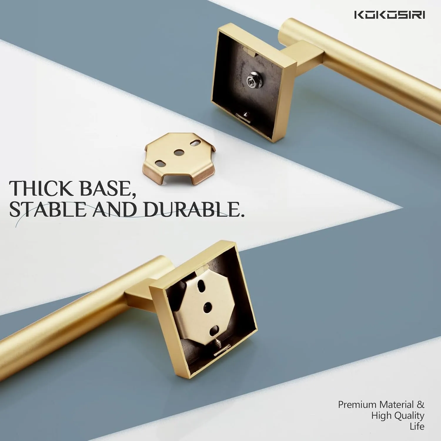 KOKOSIRI Bathroom Towel Bar 32'' Towel Holder for Bath Kitchen Cabinet Towel Rails 32 Inch Brushed Gold Stainless Steel B4005BG-L32