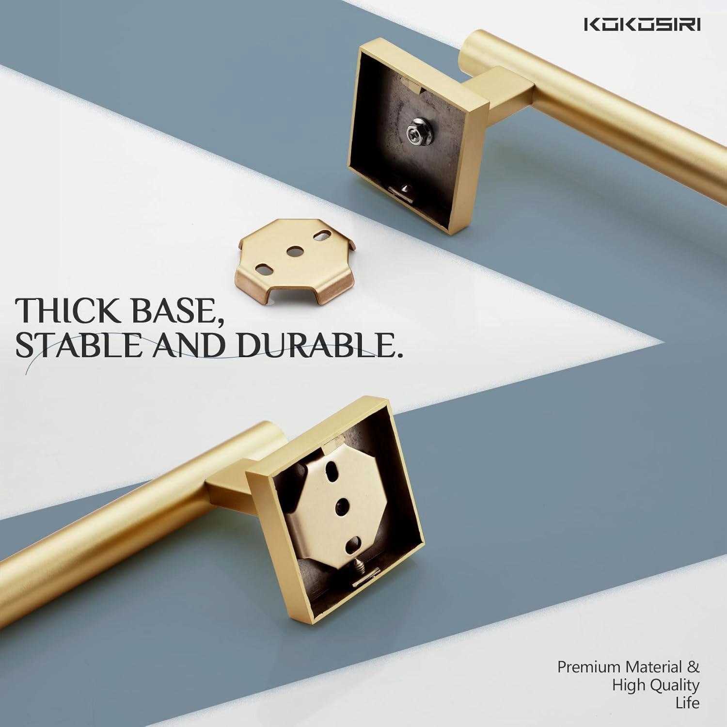 KOKOSIRI Bathroom Towel Bar 32'' Towel Holder for Bath Kitchen Cabinet Towel Rails 32 Inch, 2 Pack Brushed Gold Stainless Steel B4005BG-L32-P2