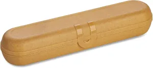 Koziol KLIKK Cutlery Case, Yellow, Nature Wood, Eco-Friendly, BPA Free, Dishwasher Safe, 24 x 5.6 x 4.4 cm