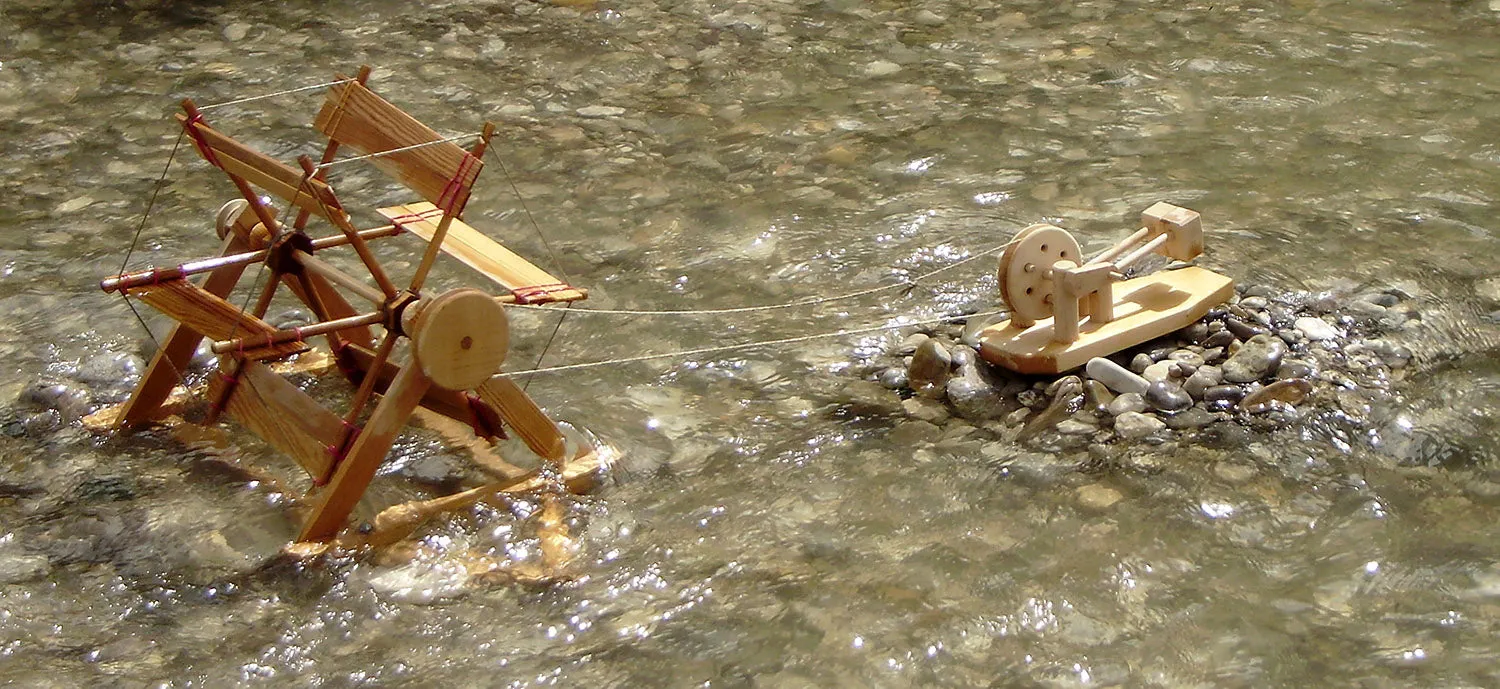 Kraul Wooden River Water Wheel Kit