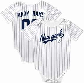 KREDE Baby Clothes Unisex Bodysuit Personalized Custom Baby Name Number for Boy Girl
