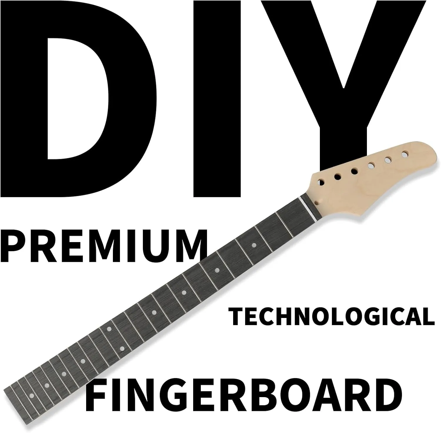 Ktaxon DIY Guitar Kit with Mahogany Body, Ebony Fingerboard and Maple Neck, 6 String DIY electric Guitar Kit with Classic Design, Easy Installation & Full Equipment to Build Your Own Guitar (KTL)