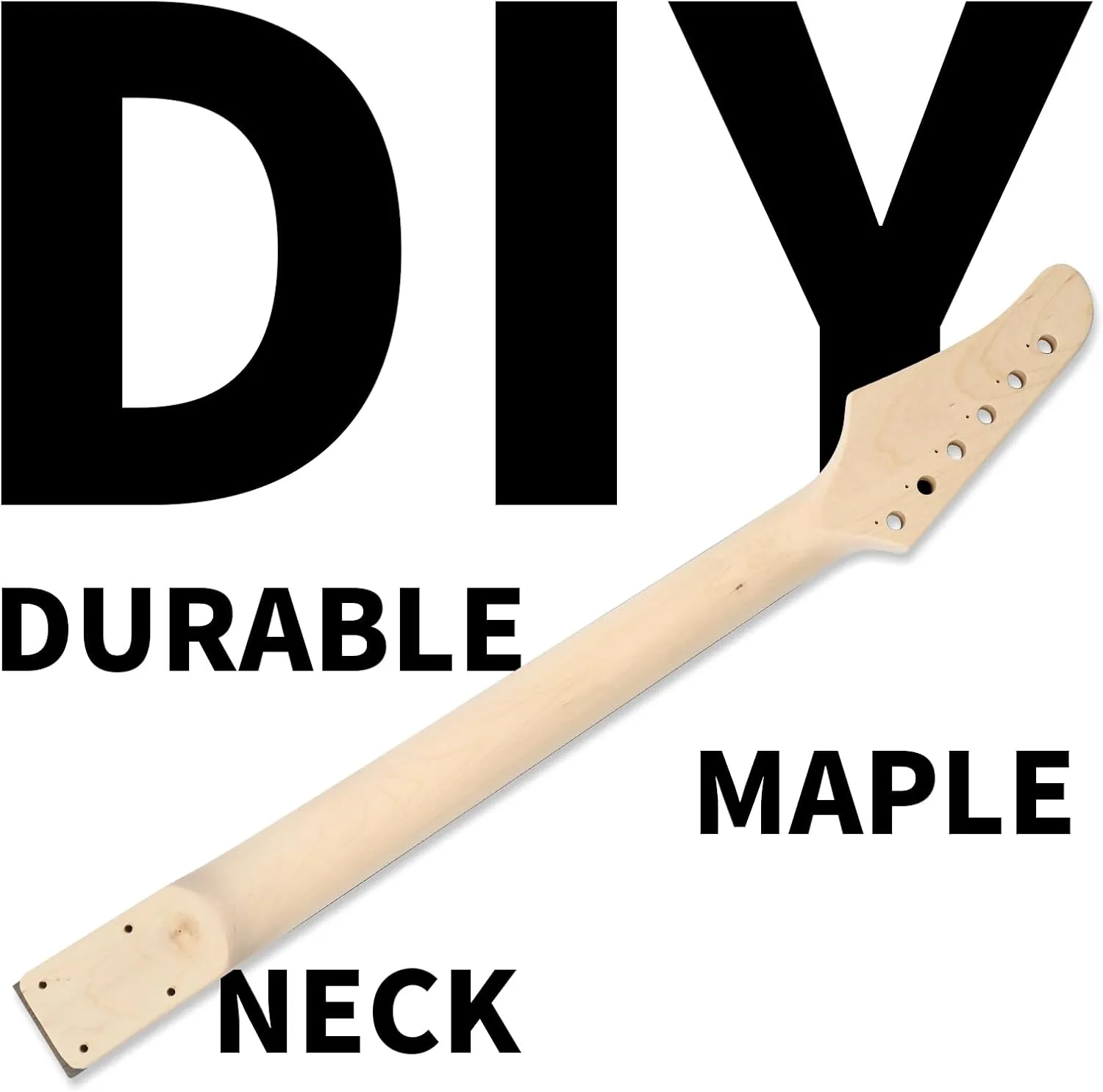 Ktaxon DIY Guitar Kit with Mahogany Body, Ebony Fingerboard and Maple Neck, 6 String DIY electric Guitar Kit with Classic Design, Easy Installation & Full Equipment to Build Your Own Guitar (KTL)