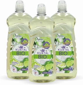 KUXTAL Liquid Dish Soap 3-Pack (27.7 Fl Oz x 3) - Eco-Friendly Premium Care, Powerful Grease Fighter, Gentle on Hands, Biodegradable Formula, Citrus Scent.