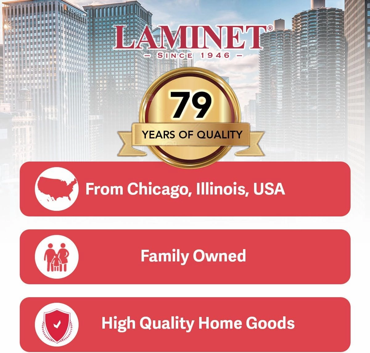 LAMINET 6 Piece Quilted Dinnerware Storage Starter Set - Includes 4 Plate Cases, 1 Cup Case & Platter Case - RED