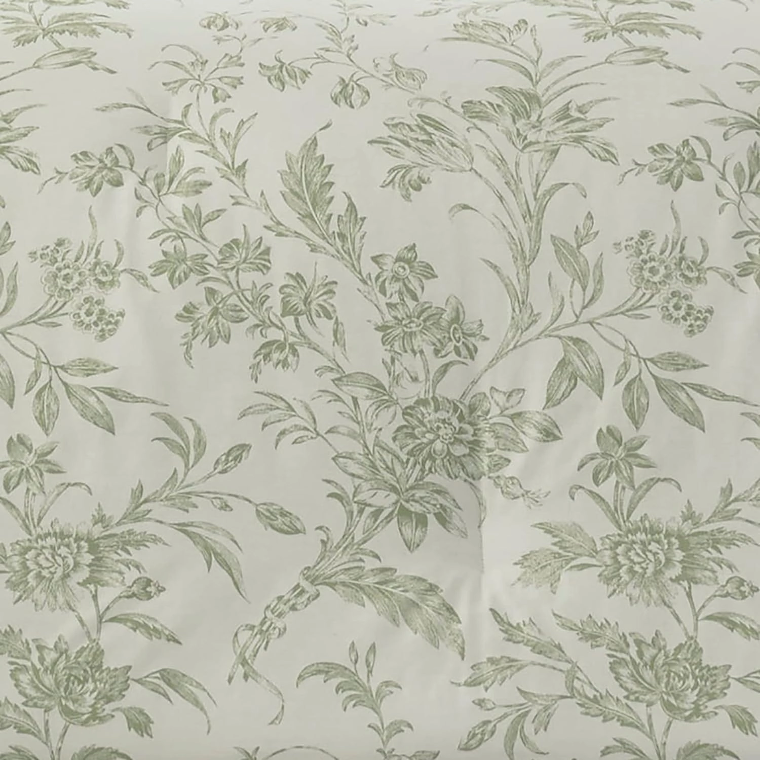 Laura Ashley Home - Queen Duvet Cover Set, Reversible Cotton Bedding with Matching Shams, Lightweight Home Decor for All Seasons (Natalie Sage, Queen) Green