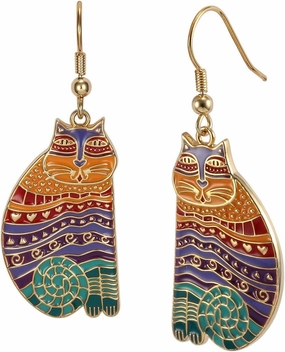 Laurel Burch Jewelry Rainbow Cats Earrings