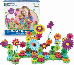 Learning Resources Gears! Gears! Gears! Build & Bloom Building Set - 116 Pieces, Ages 4  Preschool Learning Toys, Gears for Kids, STEM Toys