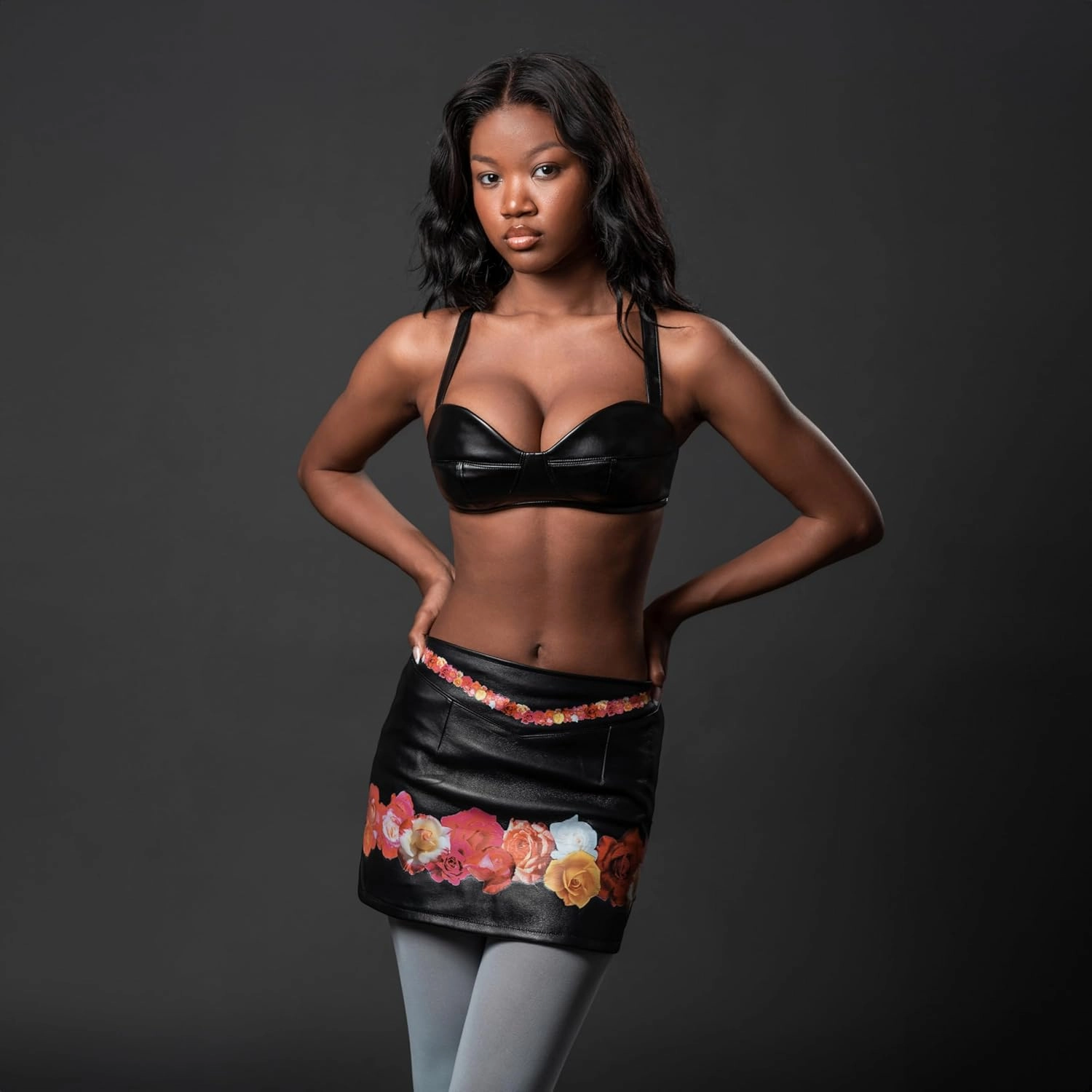 Leather Bra, Black Corset Bustier Tops, Sexy Lingerie, Women's Rave Festival Summer Outfits, Push Up Bra, Made in The USA
