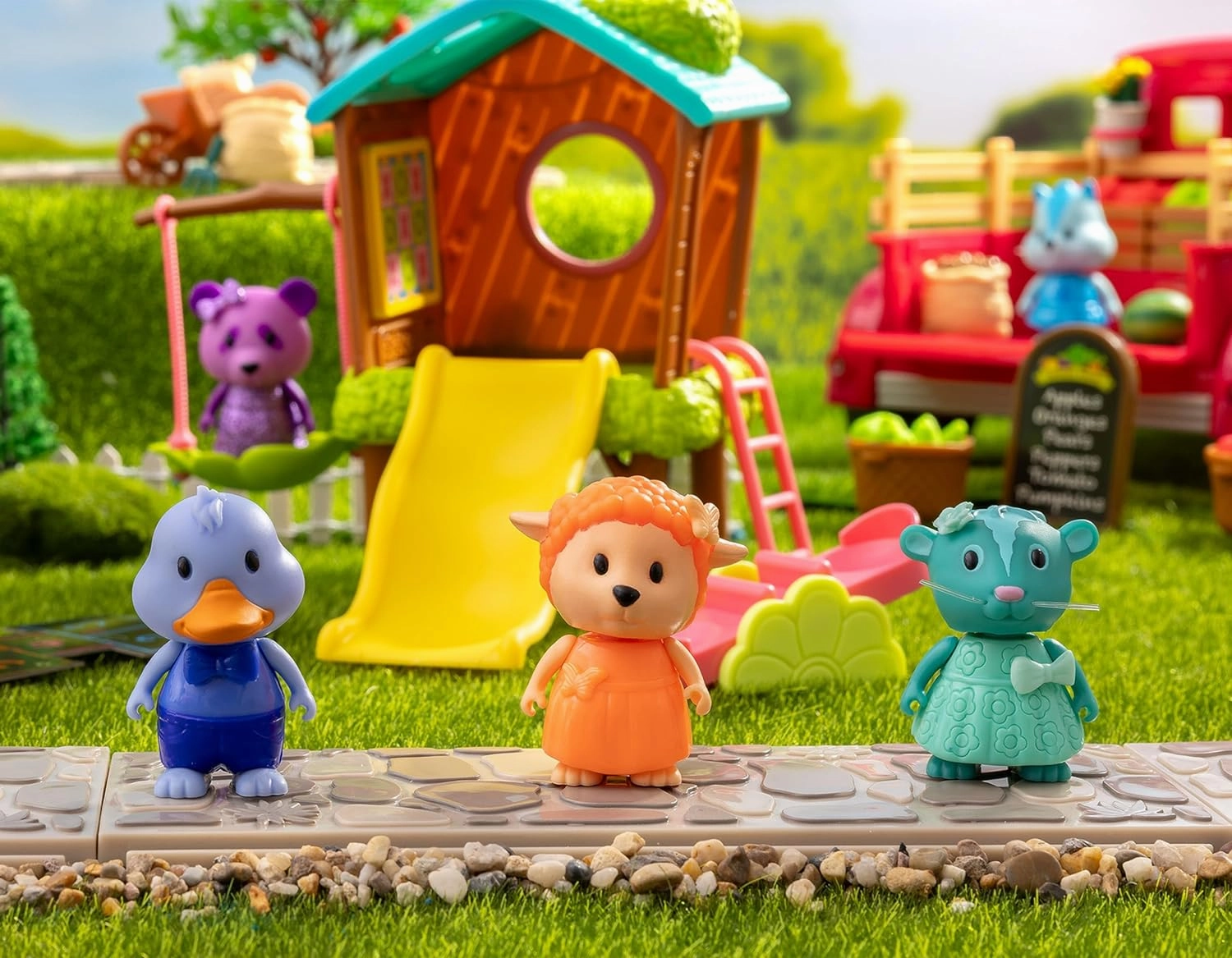 Li’l Woodzeez – 11 Pcs Tree House Playset for Doll Figures – Playhouse Playset with Ladder, Swing & More Accessories – Pretend Play Toy for Kids Age 3 