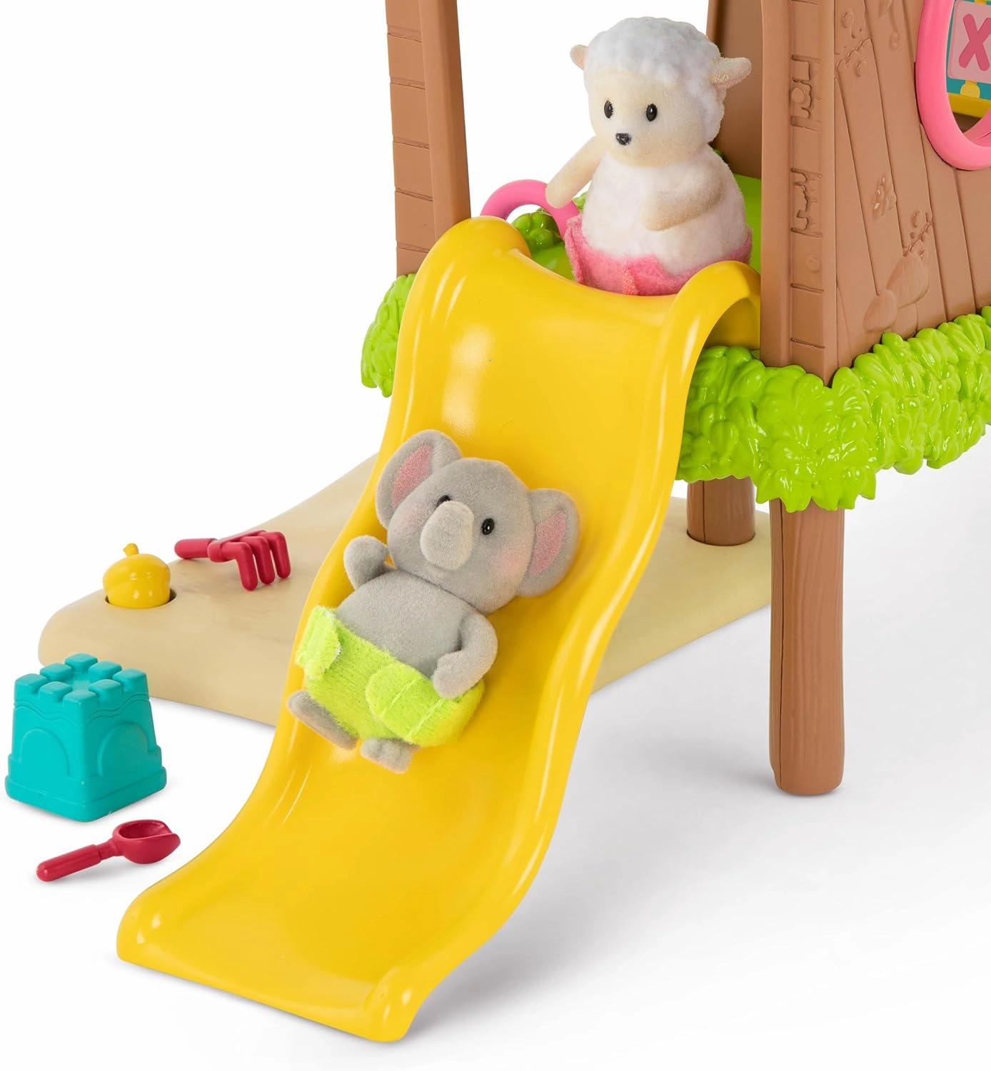 Li’l Woodzeez – 11 Pcs Tree House Playset for Doll Figures – Playhouse Playset with Ladder, Swing & More Accessories – Pretend Play Toy for Kids Age 3 