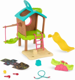 Li’l Woodzeez – 11 Pcs Tree House Playset for Doll Figures – Playhouse Playset with Ladder, Swing & More Accessories – Pretend Play Toy for Kids Age 3 