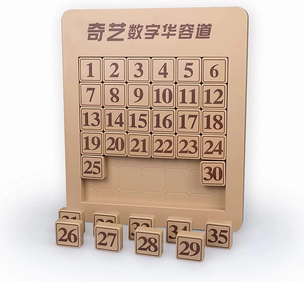 LiangCuber QY Toys 6x6 Klotski Puzzle Magnetic Sliding Number Puzzle ABS Brain Teasers Toy Tangram Jigsaw Intelligence (35-Digit Version)