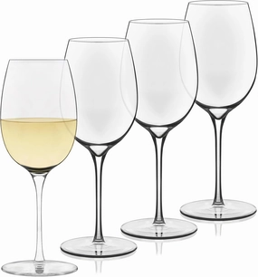 Libbey 4 Piece Signature Kentfield Classic White Wine Set, 13 oz, Clear