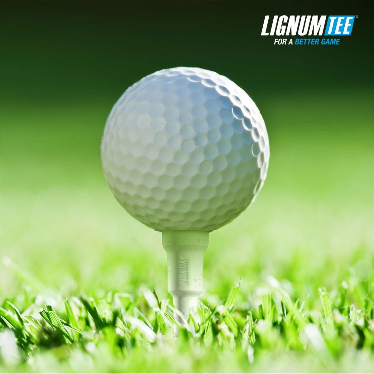 LIGNUM Tee - Classic Golf Tees - Sports Golf Tees - Anti Spin Head, Bio-Based Micro Wood, 50x Durable