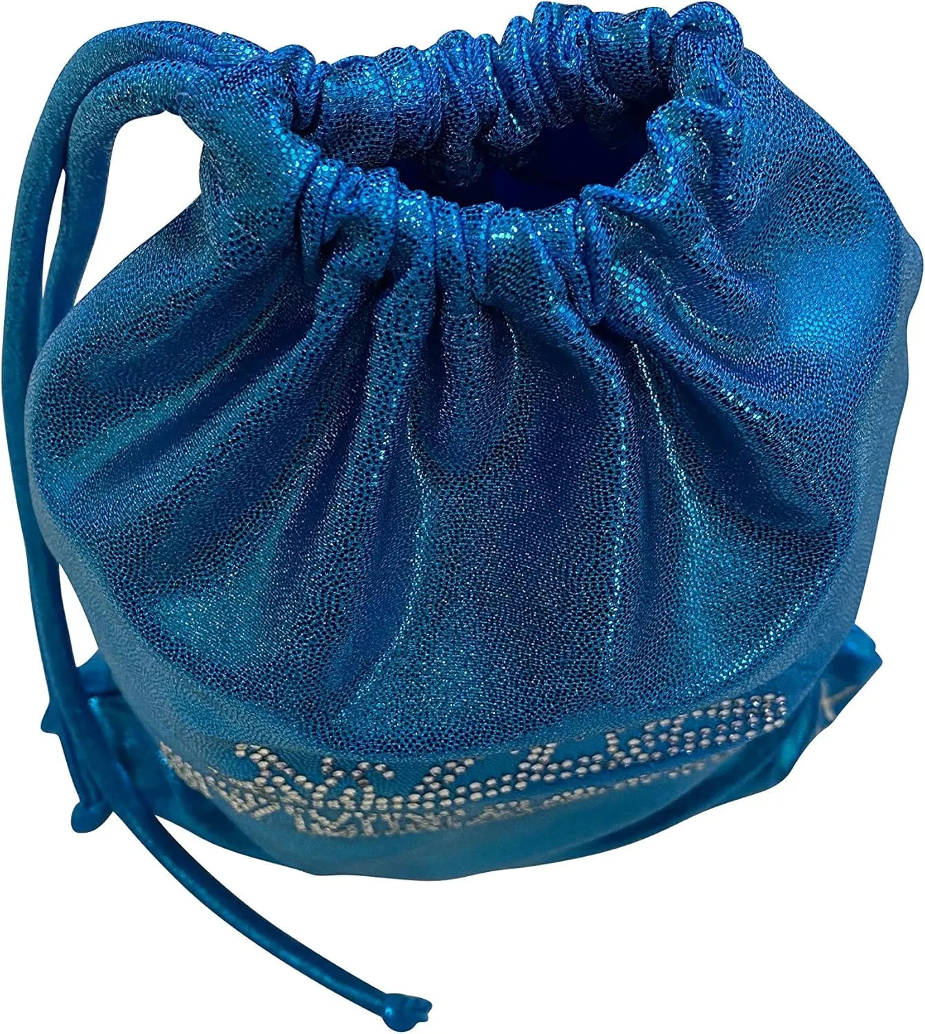 LIL'FOX 8"x10" Drawstring Gymnastics SMALL GRIP BAG 26x20cm - Lightweight Bag for Personal Equipment - Shiny Foil Rhinestones