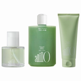 Lime Sunday Refresh Trio Set – Daily Hair Care with Shampoo (Vitamin C & Korean Tangerine), Essence (Tea Tree Oil & Green Mint), Conditioner (Protein & Amino Acids) – Paraben-Free