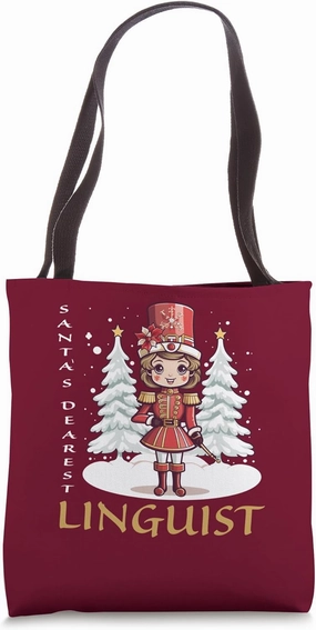 Linguist Christmas Classic Female Nutcracker Tote Bag