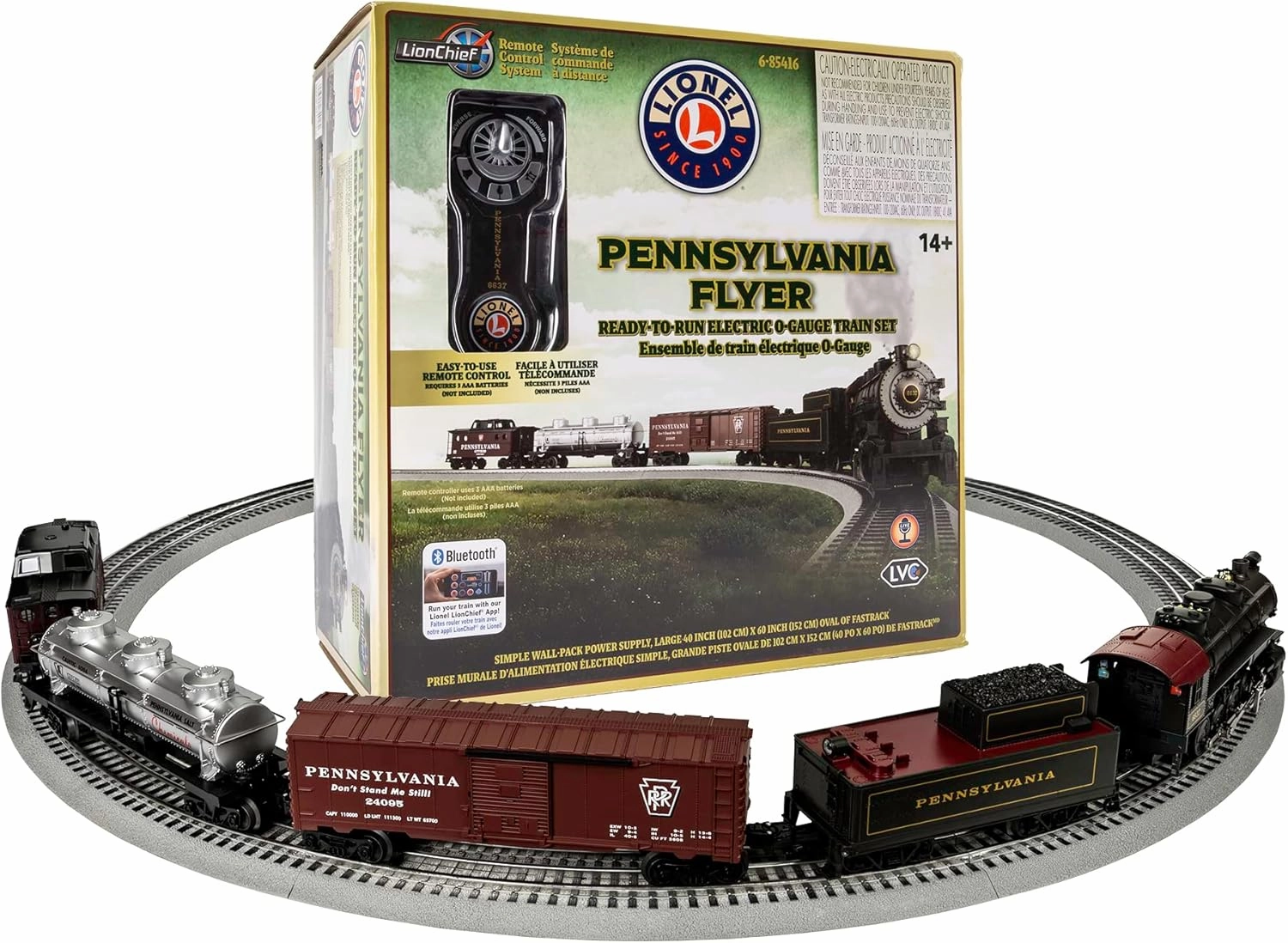 Lionel Pennsylvania Flyer Electric O Gauge Bluetooth 5.0 Train Set with Remote