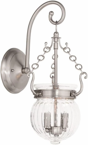 Livex Lighting 50501-91 Everett 2-Light Wall Sconce, Brushed Nickel