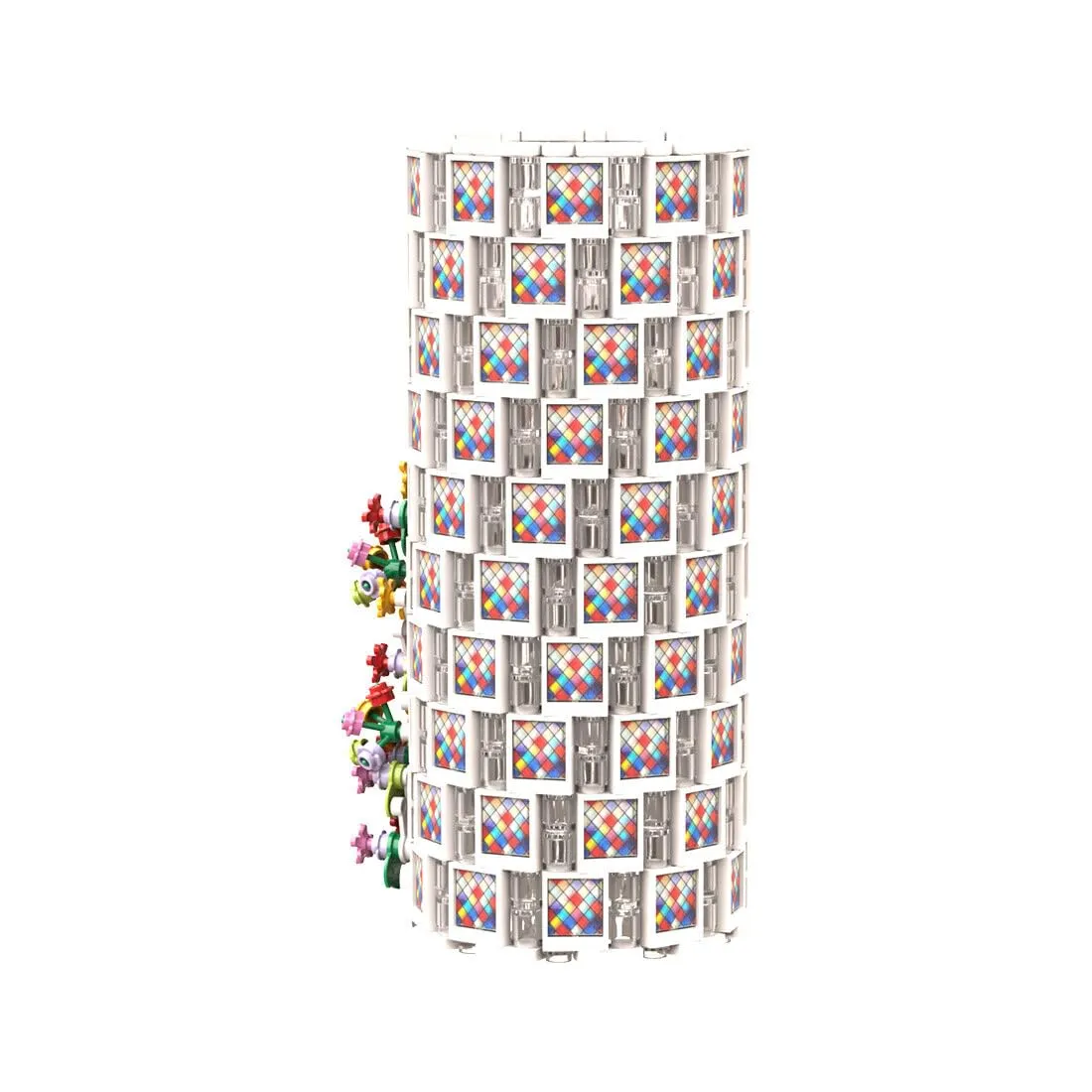 LOCHE Flower Vase Building Kit, 564PCS Translucent Vase Creative Flower Vase, Flower Container Decorative Ornament Vase (Only Vase)