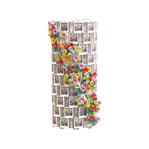 LOCHE Flower Vase Building Kit, 564PCS Translucent Vase Creative Flower Vase, Flower Container Decorative Ornament Vase (Only Vase)
