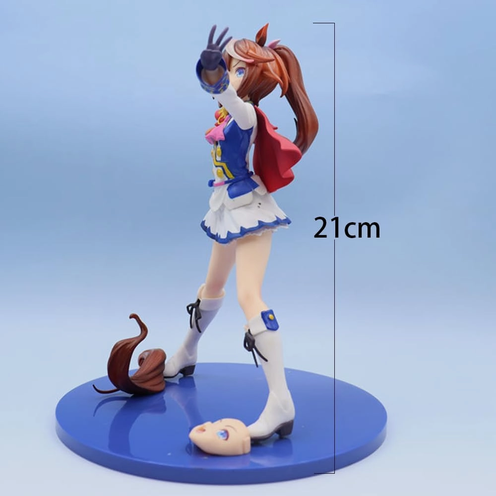 LUNK Tokai Teio Figure Anime Action Figure Statue Game Character Figurine Interchangeable Accessories PVC Cartoon Model Desktop Ornament Handmade Collectible 21cm/8.26”