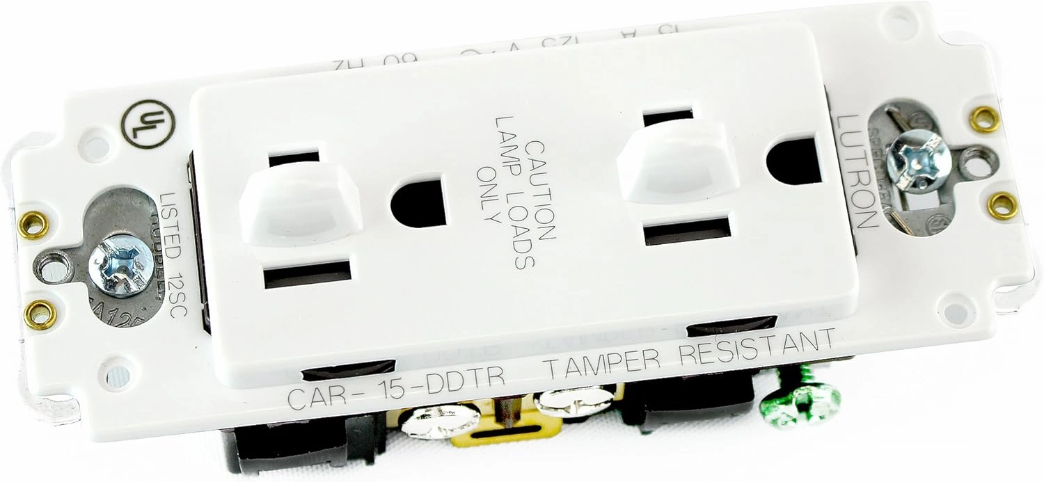 Lutron CAR-15-DDTR-WH Receptacle, White