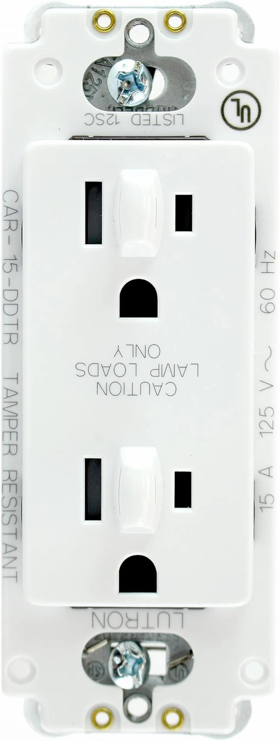 Lutron CAR-15-DDTR-WH Receptacle, White