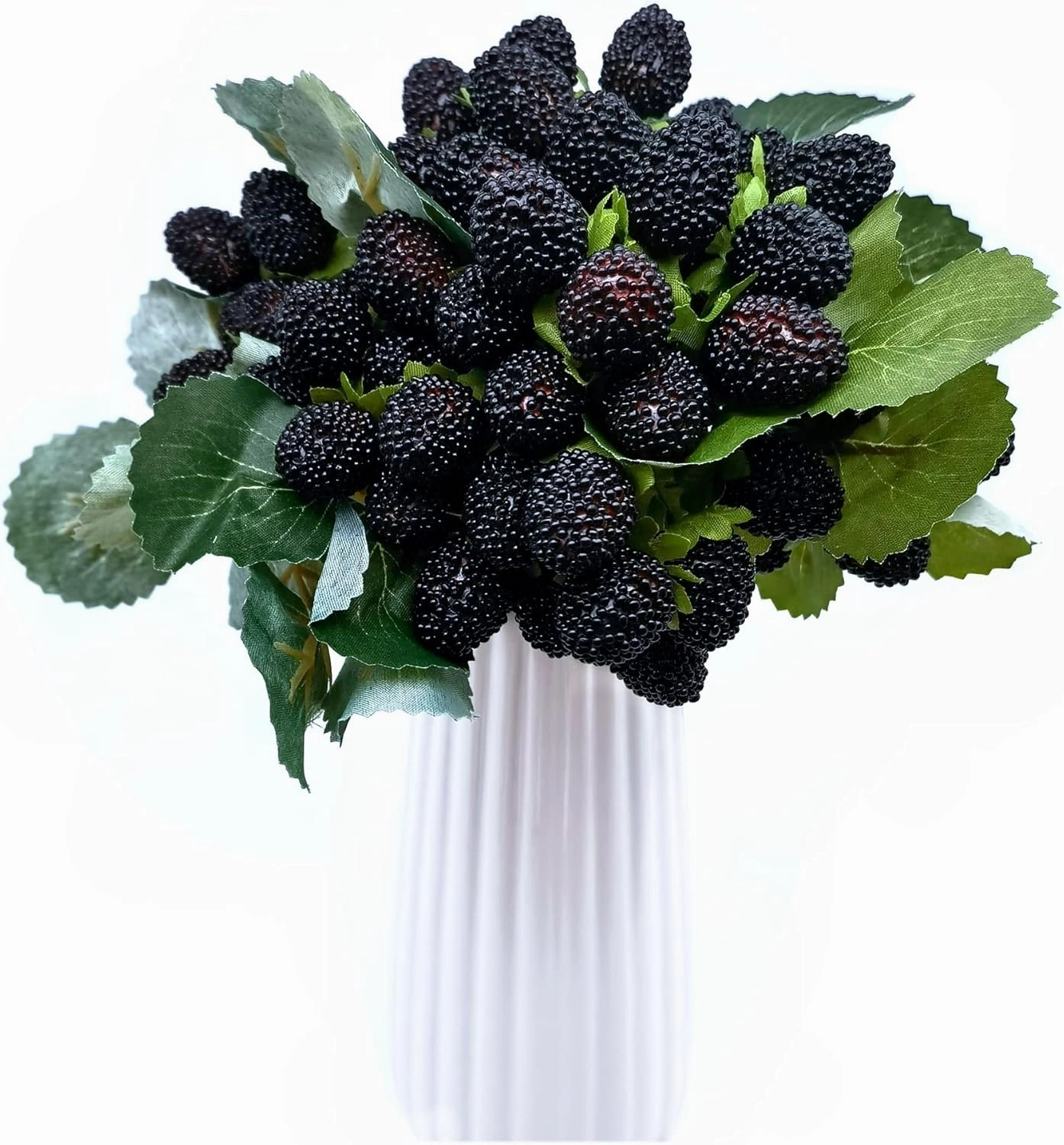 M2cbridge 4PCS Artificial Raspberry Red Berry Strawberry Faux Fruit BlackBerry Props Table Decoration (Black)