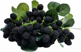 M2cbridge 4PCS Artificial Raspberry Red Berry Strawberry Faux Fruit BlackBerry Props Table Decoration (Black)
