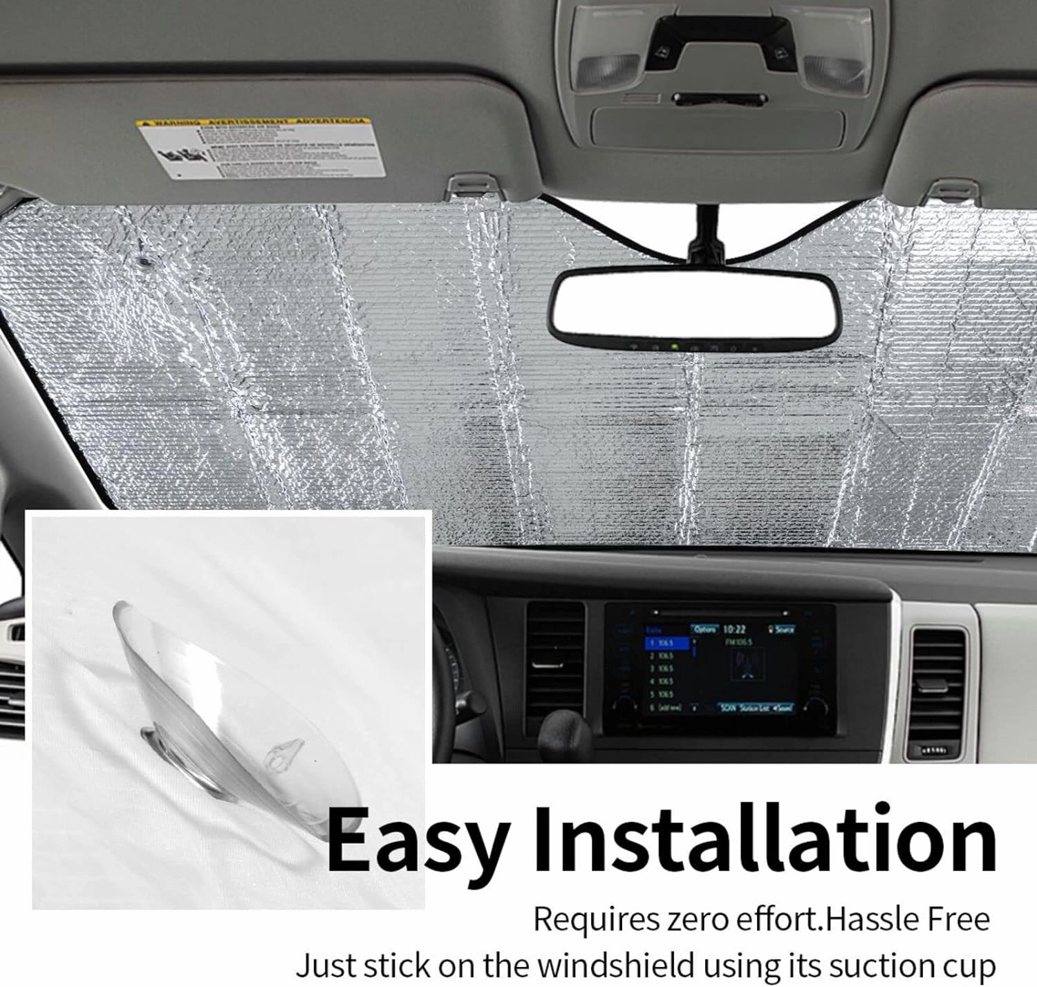 M-essi Car Sunshade has Good Heat Insulation Effect and Protects The Glass Medium