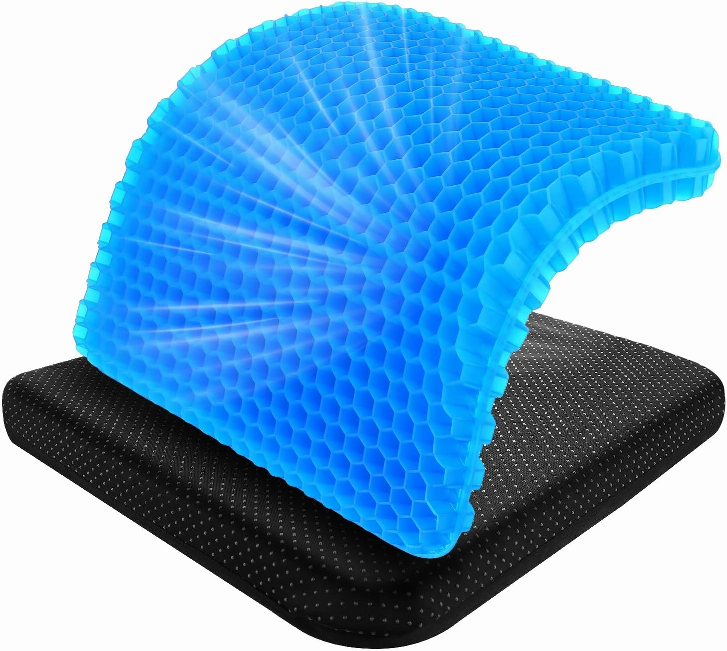 MACEVIA Gel Seat Cushion for Long Sitting, Breathable Gel Cushions for Pressure Relief, Wheelchair Seat Cushions Soft Chair Cooling Pads for Car Seat, Office Chair, Gaming, Travel, Fit for 150-200lbs