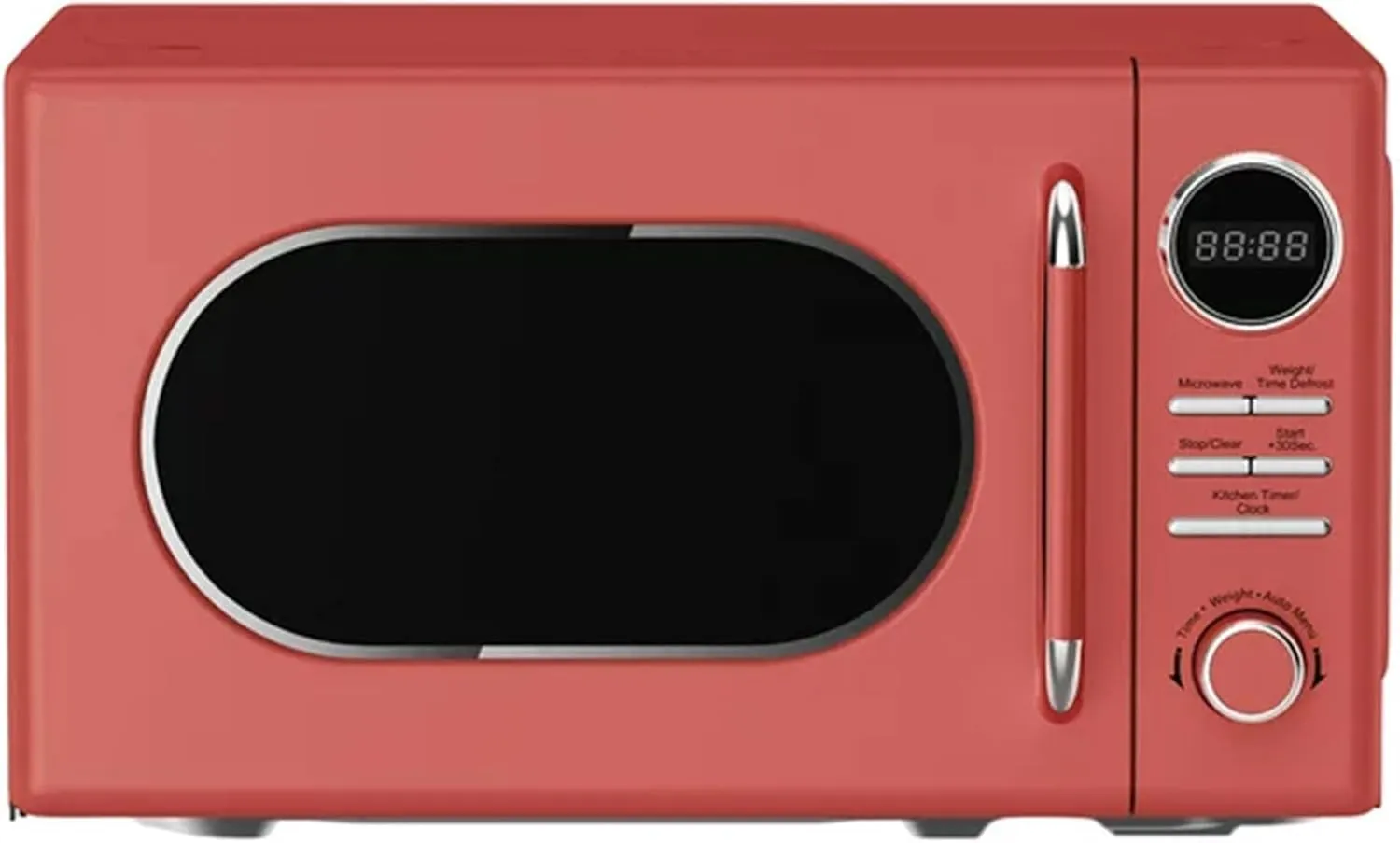 Magic Chef Countertop Microwave, Classic Retro Touch Small Appliance, 0.7 Cubic Ft, Red
