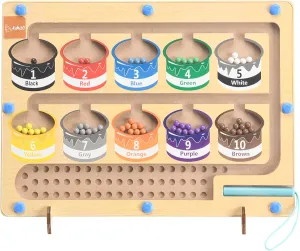 Magnetic Numbers Maze Toy and Classification Maze Toy - Eco-Friendly Material - Educational Fine Maze Motor Skills Toys - Suitable for Boys and Girls - Multicolor (10 x 0.98 x 8 inches)