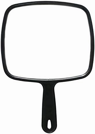Makeup Mirror Portable Professional Salon Barbers Hairdressers Handheld Mirror With Anti-Slip Handle for Makeup Bathroom Car Rear View Tool