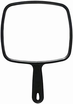 Makeup Mirror Portable Professional Salon Barbers Hairdressers Handheld Mirror With Anti-Slip Handle for Makeup Bathroom Car Rear View Tool