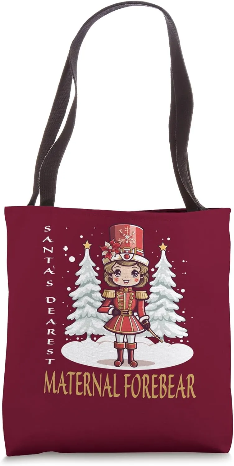 MATERNAL FOREBEAR Christmas Classic Female Nutcracker Xmas Tote Bag
