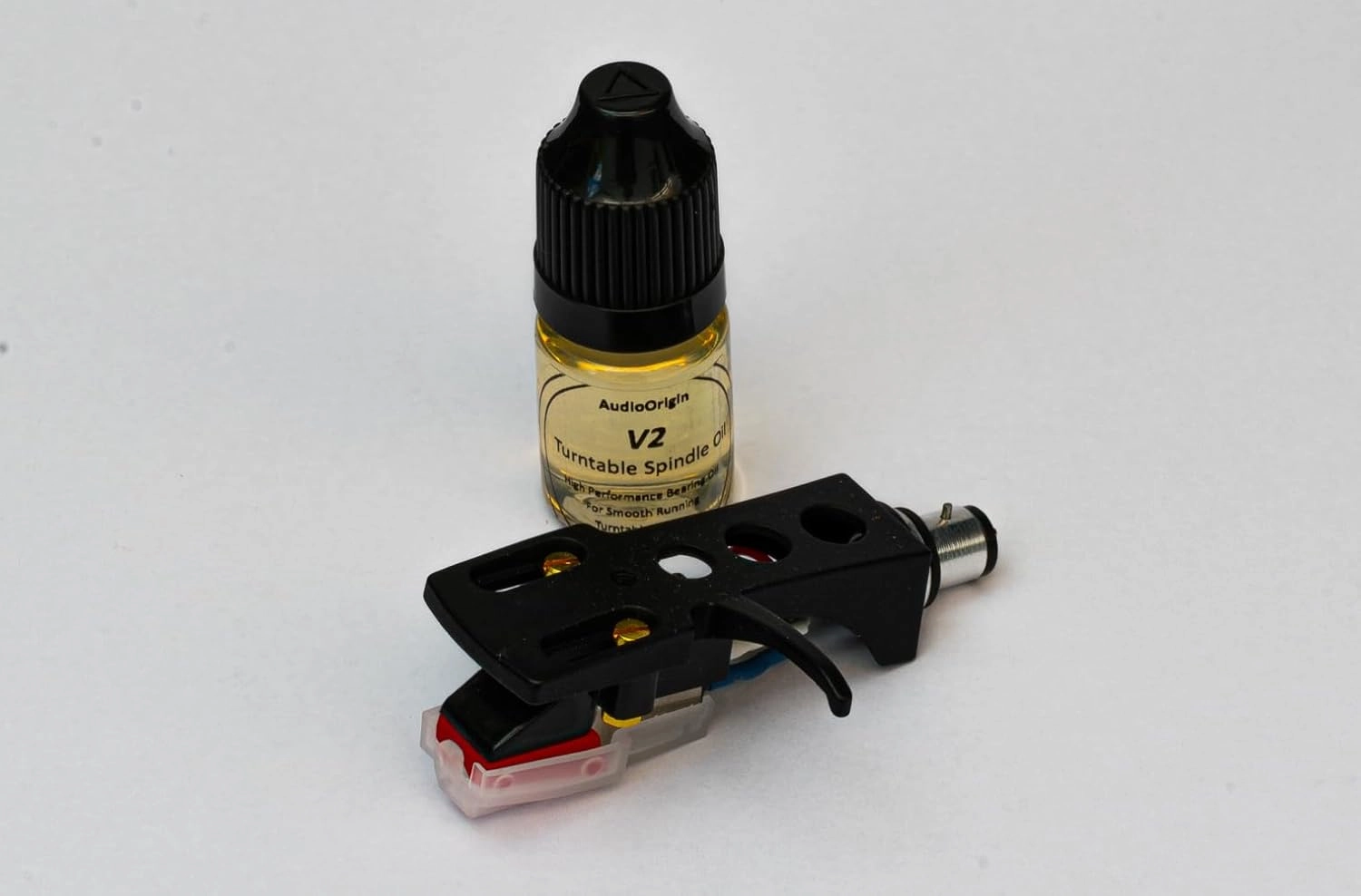 Matt Black Headshell, Cartridge, Stylus and V2 Lubrication Bundle fits Optonica, Sharp RP-2727, RP-1818, RP-105H, RP-1144, RP-1122, RP-2000, RP-5100, RP-203R, RP-7205