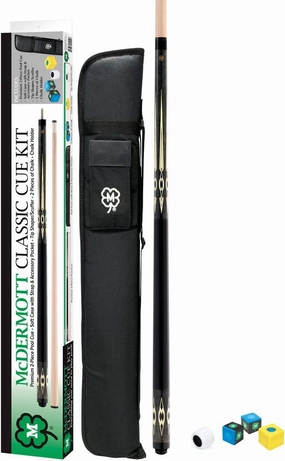 McDermott Classic Pool Cue Kit (Dark Gray, 18oz)